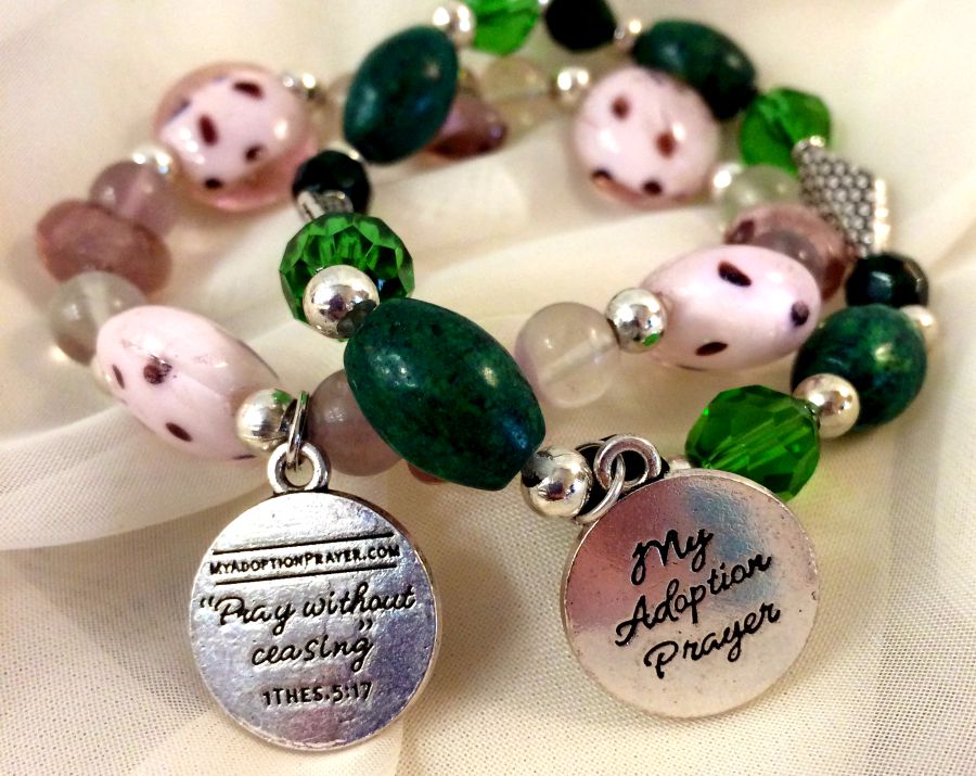 Mardie Caldwell designed adoption prayer bracelets