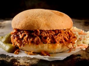 delicious pulled pork sandwich